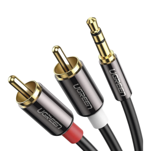 Cable audio premium jack 3.5mm a 2 rca / 10 metros /, 60836, UGREEN, Cables y Conectores de Videovigilancia