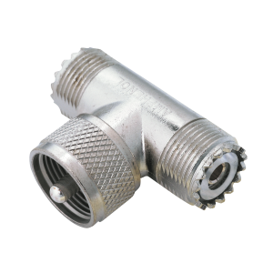 Adaptador en "t" amphenol, de uhf macho (pl-259) a doble, 83-1T, SYSCOM, Filtros y Sistemas en RF de Radiocomunicación