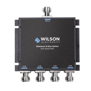 Divisor de potencia de 4 salidas, 50 ohm, 600-4000mhz con, 859-117, WILSONPRO / WEBOOST, Cobertura para Celular 4G LTE, 3G y Voz de Redes e IT