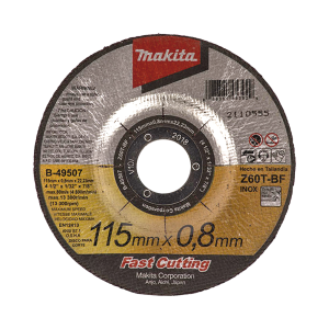 Disco 4 1/2"/ inox y acero  / corte rápido, modelo B49507, B49507, MAKITA, Herramientas de Control  de Acceso