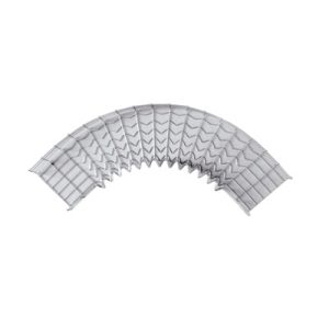 Curva pre-fabricada horizontal de 90° con medidas de 66 mm, CH-C90-66/300EZ, CHAROFIL, Charola de Cableado Estructurado