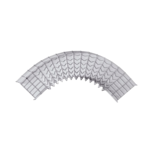 Curva pre-fabricada horizontal de 90° con medidas de 54 mm, CH-C90-54/200EZ, CHAROFIL, Charola de Cableado Estructurado