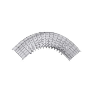 Curva pre-fabricada horizontal de 90° con medidas de 54 mm, CH-C90-54/50EZ, CHAROFIL, Charola de Cableado Estructurado