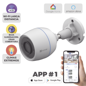 Bala wifi / 2 megapixel / detección humana / micrófono, CS-H3C, EZVIZ, Kits- Sistemas Completos de Videovigilancia