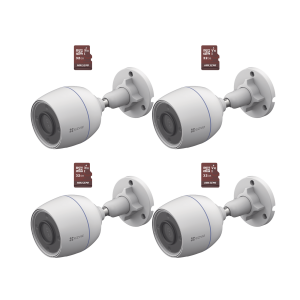 Kit de camaras wifi, incluye 4 piezas cs-h3c y 4 piezas, CS-H3C/KM4, EZVIZ, Kits- Sistemas Completos de Videovigilancia