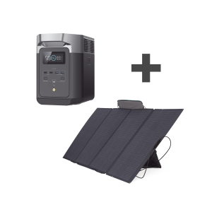 Kit de estación de energía portátil 2048wh + panel solar, DLT2MAX-KIT, ECOFLOW, Respaldo de Energía de Energía / Herramientas