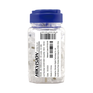 Bote con 100 piezas de plug modular rj45 / cat 6 / chapado, DS-1M6UA-30U, HIKVISION, Cables y Conectores de Videovigilancia