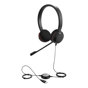 Jabra evolve 20 duo con conexión usb, micrófono con, EVOLVE-20-DUO-UC, JABRA, VoIP - Telefonía IP - Videoconferencia de Redes e IT