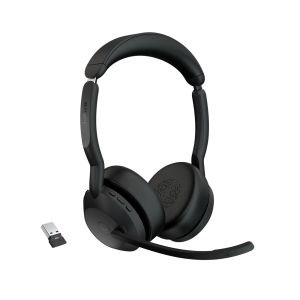 Jabra evolve2 55, auricular stereo versión ms, dongle usb-a, EVOLVE255STEREOMSA, JABRA, VoIP - Telefonía IP - Videoconferencia de Redes e IT