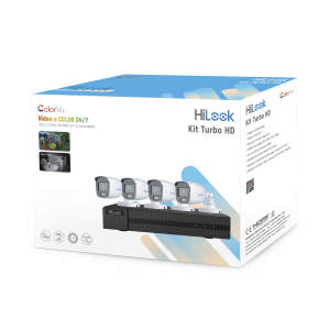 Kit turbohd 1080p / dvr 4 canales / 4 cámaras bala colorvu, HL-1080-CV/A, HiLook by HIKVISION, Kits- Sistemas Completos de Videovigilancia