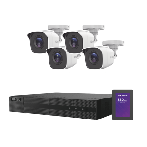 Kit turbohd 1080p + ssd de 1 tb (1024 gb) / dvr 4 canales /, HL24LQKITS-M(B)/1TB, HiLook by HIKVISION, Kits- Sistemas Completos de Videovigilancia