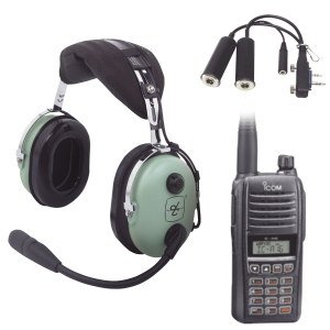 Kit radio portátil aéreo icom con auricular david clark, ICA16/21KIT, ICOM, Accesorios para ICOM de Radiocomunicación