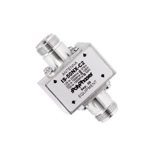Protector coaxial rf de cd para 125 - 1000 mhz con ceja, IS-50NX-C2, POLYPHASER, Protección Contra Descarga de Radiocomunicación