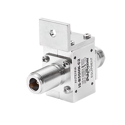 ISB50HNC2det Protector rf coaxial para 125 a 1000 mhz con ceja frontal, IS-B50HN-C2, POLYPHASER, Protección Contra Descarga de Radiocomunicación