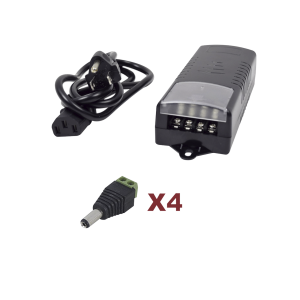 Kit con fuente epcom con salida de 12 vcc a 5 amper con 4, K2-PS12DC4C, EPCOM POWERLINE, Fuentes de Alimentación de Control de Acceso