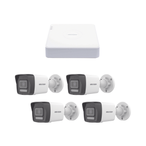 Kit ip 1080p (2 megapixel) / nvr de 4 canales con 4 puertos, KIPCV2M/4B, HIKVISION, Kits- Sistemas Completos de Videovigilancia