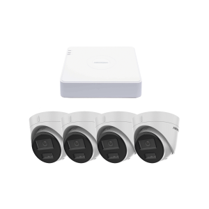 Kit ip 1080p (2 megapixel) / nvr de 4 canales con 4 puertos, KIPCV2M/4T, HIKVISION, Kits- Sistemas Completos de Videovigilancia