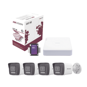 Kit ip 4 megapixel / nvr de 4 canales con 4 puertos poe / 4, KIT4MP/4B/1TB, HIKVISION, Kits- Sistemas Completos de Videovigilancia
