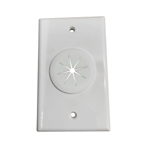 Placa de pared, con orificio y grommet, ideal para pasar, LP-FP-GROM, LINKEDPRO BY EPCOM, Cableado de Cobre de Cableado Estructurado