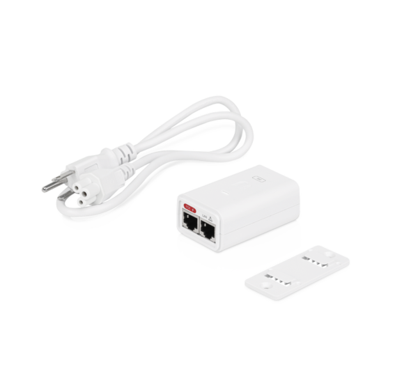 Adaptador poe ubiquiti gigabit de 24 vdc, 0.3 a, modelo, POE-24-7W-G-WH, UBIQUITI NETWORKS, Networking de Redes e IT