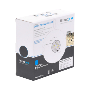 Bobina de cable de 100m, cat5e, 24 awg, color gris, ul,, PRO-CAT-5E-LITE/100M, LINKEDPRO BY EPCOM, Cables y Conectores de Videovigilancia
