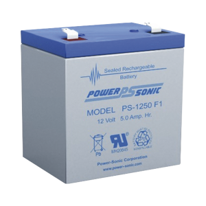 Batería 12v, 5ah, para respaldo, tecnologías agm/vrla, 5, PS-1250-F1, POWER SONIC, Energía de Automatización e Intrusión