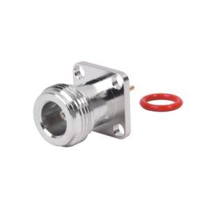 Conector n hembra de montaje de panel con 4 perforaciones a, RFN-1021-5, RF INDUSTRIES,LTD, Conectores de Radiocomunicación