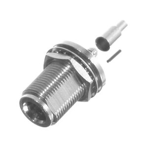 Conector n hembra de montaje trasero/panel (chasis) de, RFN-1022-8-B1, RF INDUSTRIES,LTD, Conectores de Radiocomunicación