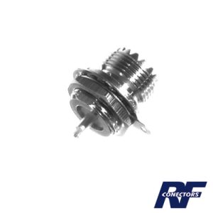 Conector uhf hembra (so-239) en línea, montaje frontal en d, RFU-523, RF INDUSTRIES,LTD, Conectores de Radiocomunicación