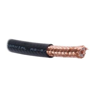 Cable coaxial rg8, 305m, 50 ohms, 4.1db, malla de cobre al, RG-8U-SYS/1000, VIAKON, Cables de Radiocomunicación
