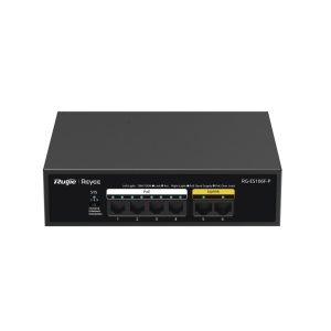 Switch de 6 puertos 10/100 mbps, poe+ hasta 54 watts, no, RG-ES106F-P, RUIJIE, Networking de Redes e IT