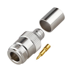 Conector n hembra inverso de anillo plegable para cables, RP-1028-I, RF INDUSTRIES,LTD, Conectores de Radiocomunicación