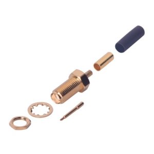 Conector sma hembra inverso / chasis en d plano, anillo, RP-3252-1B1, RF INDUSTRIES,LTD, Conectores de Radiocomunicación