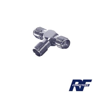 Adaptador en forma t, de triple conectores sma hembra,, RSA-3401, RF INDUSTRIES,LTD, Adaptadores de Radiocomunicación