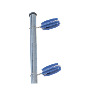 Aislador de color azul para postes de esquina de alta, SFESQUINEROB, SFIRE, Cercas Eléctricas de Automatización e Intrusión