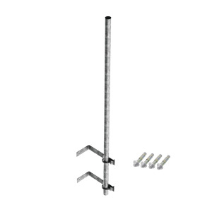 Mástil de 3 m de 1-1/4" diámetro ced. 30 con herrajes para, SMR-P1, SYSCOM TOWERS, Accesorios Generales de Videovigilancia