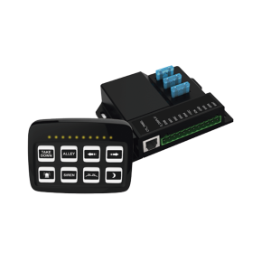 Controlador universal de 8 interruptores, 12-24 vcd con, SP03, SIGNALPRO, Mini Barras Vehiculares de IoT / GPS / Telemática y Señalización Audiovisual