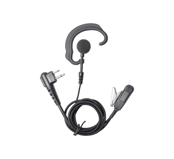 Micrófono audífono de solapa estilo gancho / cable fibra, SPM-303-E-BF, PRYME, Accesorios para Hytera (HYT) de Radiocomunicación