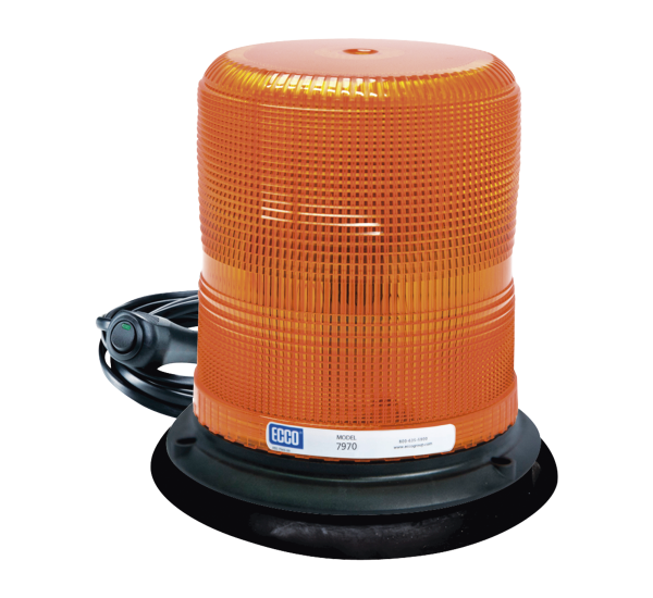 X7970AVM-h Baliza led color ámbar con montaje magnético de succión de, X7970-A-VM, ECCO, Estrobos / Burbujas Vehiculares de IoT / GPS / Telemática y Señalización Audiovisual