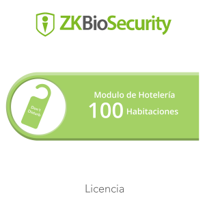 Licencia para zkbiosecurity para modulo de hoteleria para, ZK-BS-HOTEL-100, ZKTECO, Administración de Hoteles de Control de Acceso
